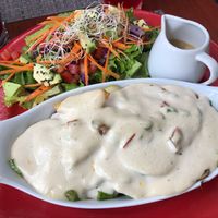 Gratinado de papas (y otras verduras)  at Raw Cafe in Lima