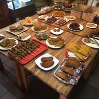 Buffet, only the empanadas were not vegan at El Vegetariano in Quito