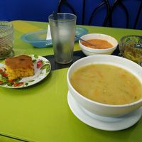 Soup and caje at El Vegetariano in Quito