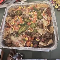 Nachos with Vegan “lamb"  at La Cabra Mexican in Hawthorn