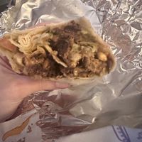 Burrito with vegan “lamb"  at La Cabra Mexican in Hawthorn