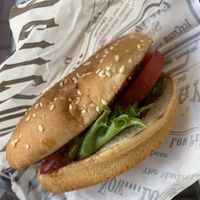 vegan burger  at Käsmu Pood in Kaesmu