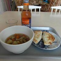 AM14, Luxembourg - soup and pocket pies at AM14 in Luxembourg City