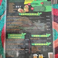 Menú at Neza Vegano in Nezahualcoyotl