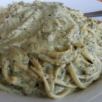 pesto pasta at My Vegan Gold in Los Angeles