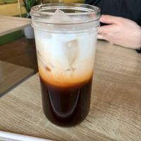 Thai iced tea  at My Vegan Gold in Los Angeles