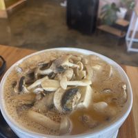 Tom Kha soup  at My Vegan Gold in Los Angeles