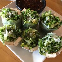 Spring rolls  at My Vegan Gold in Los Angeles