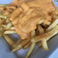 Nacho Cheese Bomb Fries  at My Vegan Gold in Los Angeles