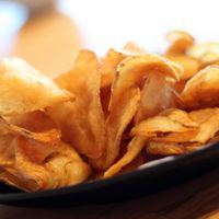 Crispy home made chips. Yum! at My Vegan Gold in Los Angeles