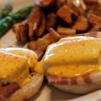 Vegan Benedict - great brunch food. at My Vegan Gold in Los Angeles