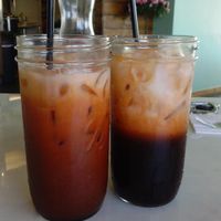 Thai iced tea at My Vegan Gold in Los Angeles