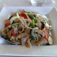 spicy basil noodles at My Vegan Gold in Los Angeles