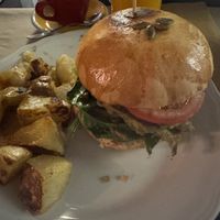 veggie burger! super good  at Pinturicchio Cafe+Kitchen in Perugia