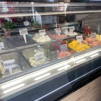 On this side of the counter was where most of their vegan options were. I think everything except 2/3 were vegan   at Don André Heladeria in Tenerife