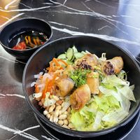 Spring roll noodle bowl  at MOON CHAY in Central Singapore