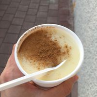 Boza with cinnamon  at Vefa Bozacisi in Istanbul