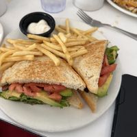 Sandwich w vegan mayo    at Lucky's Café in Dallas