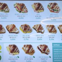 Croissant menu  at O Melhor Croissant da Minha Rua   in Evora