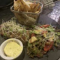 Vegan tofish filet  at Cocina Libre in San Jose