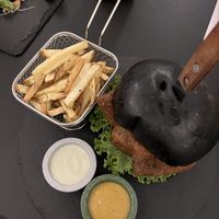 Burger with Soya patty   at Cocina Libre in San Jose