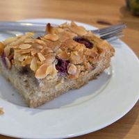 Raspberry & almond cake at Púca in Dingle