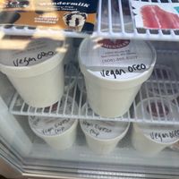 Vegan ice cream for sale  at Harbor Fox Coffee Bar in West Dennis