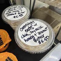 Vegan overnight oats  at Harbor Fox Coffee Bar in West Dennis