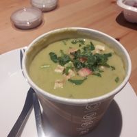 Soup of the day (amazing) at Avocado Vegan Bistro in Gdansk