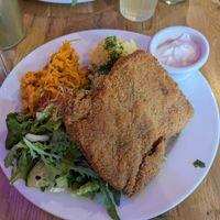 Soy schnitzel at Avocado Vegan Bistro in Gdansk