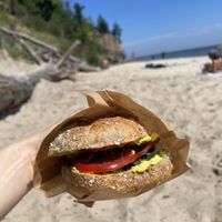 Bajgiel z pastą z tofu  at Avocado Vegan Bistro in Gdansk