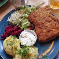 Schnitzel at Avocado Vegan Bistro in Gdansk