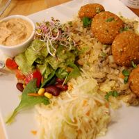 Falafales with groats at Avocado Vegan Bistro in Gdansk