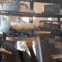 Tofurnik (vegan cheese cake), snickers and 'vegan milk fantasy' at Avocado Vegan Bistro in Gdansk