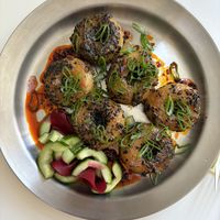 Asian Sielsian dumplings  at DAMKA • cafè & bakery in Krakow