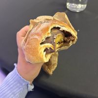 Bun with apricot and hazelnut paste   at DAMKA • cafè & bakery in Krakow