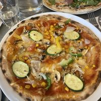 Vegitariana with vegan cheez   at Pizza on the Piazza in Preston