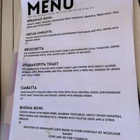 menu (july 2024)  at Sandbar in Crete