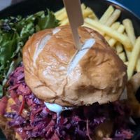 Mushroom Oyster Burger at The Hutch at The Hatter in Edinburgh
