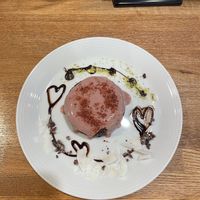 Yummy strawberry donut made with nuts, coconut butter and cacao/coco powder!  at Natural Food Dining LOHAS in Sapporo