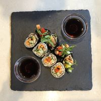 Raw nuts sushi  at Natural Food Dining LOHAS in Sapporo