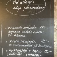 Vegan sandwich  at Hjulets Cafe in Goetene