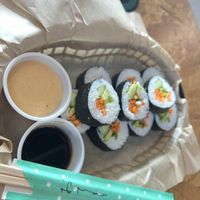 Saturday pop up - veggie rolls  at Friendly Foodees in Alpena