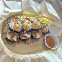 Saturday pop up - veggie rolls  at Friendly Foodees in Alpena