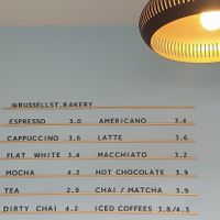 Coffee menu   at Russell Street Bakery in Dublin