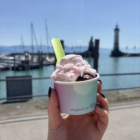 Rhabarber Sorbet & Choco-Berry   at Jean & Jacques Lindau in Lindau
