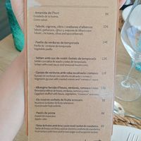 Pequeña carta vegana at El Nàutic in Vilanova I La Geltru