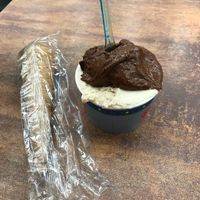 Vegan & gluten free cone + Fondente & Nocciola at Festival del Gelato in Florence