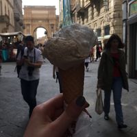 Rice Ice cream (normal and cappuccino) at Festival del Gelato in Florence