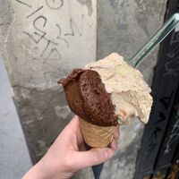 Chocolate and cappuccino! at Festival del Gelato in Florence